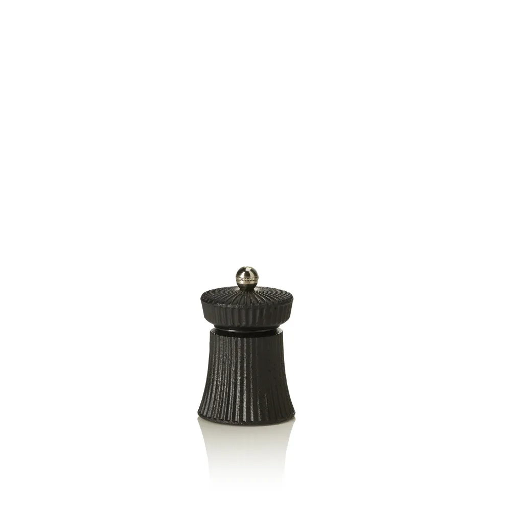 Pfeffermühle mit Carbonstahl Mahlwerk IRON CRUSH, Höhe 9,5 cm, schwarz, Gusseisen