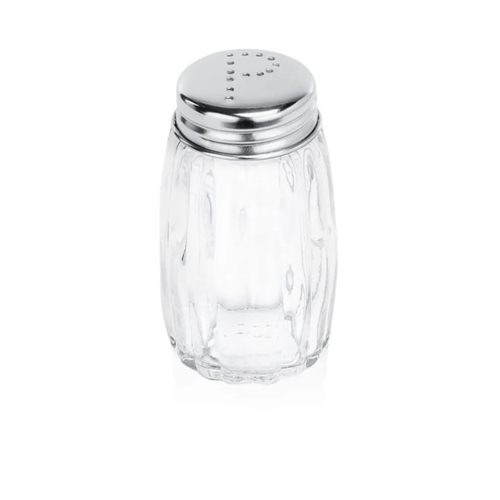 Pfefferstreuer Set, Ø 3,5 cm, Höhe 7 cm, Set á 12 Stück, Edelstahl, Glas