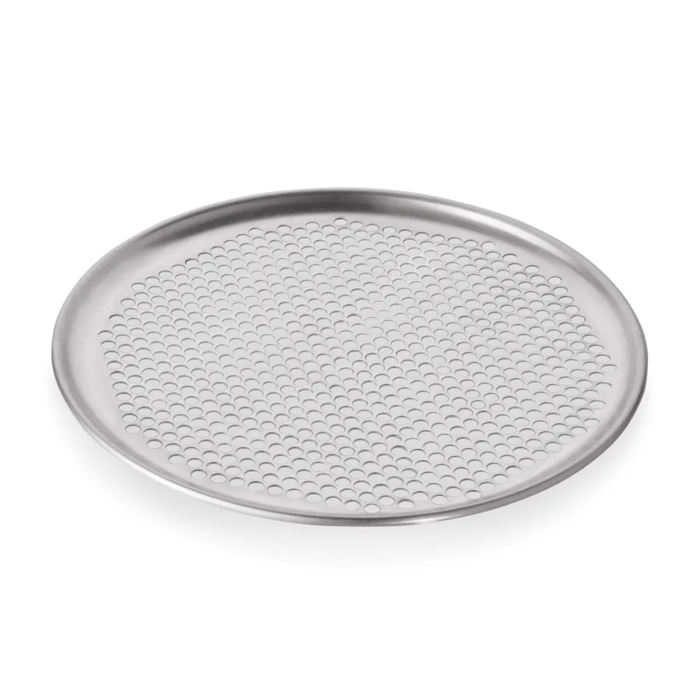 Pizzablech, Ø 25 cm, Perforierung Ø 6,5 mm, Aluminium