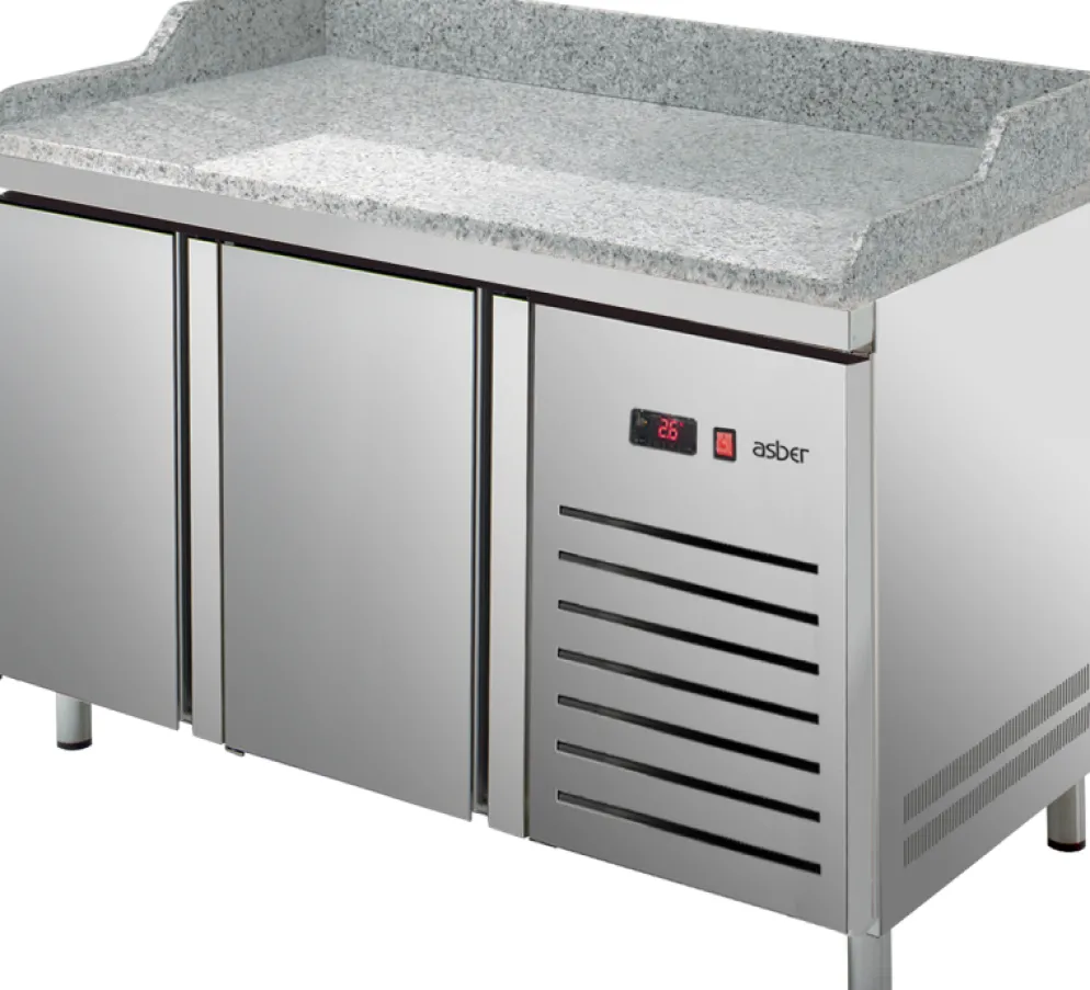 Pizzakühltisch Pizza PKT 2000 2 Türen 600x400mm, Breite 1492mm