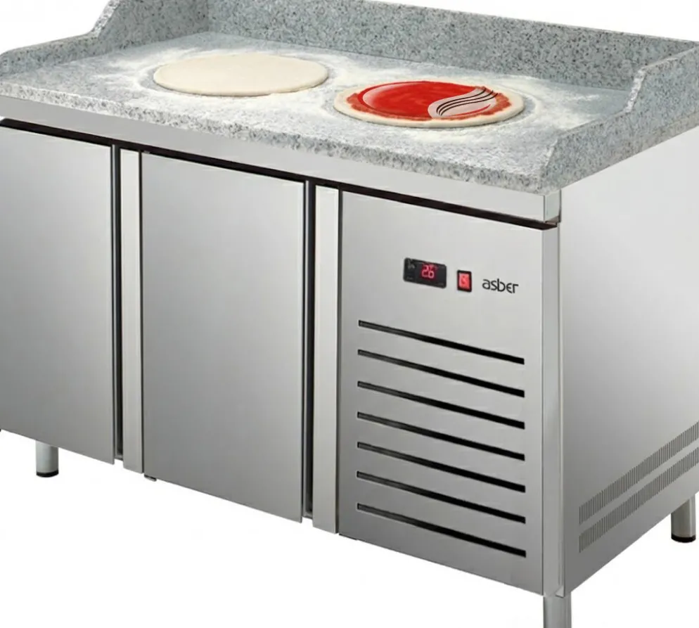 Pizzakühltisch Pizza PKT 2000 2 Türen 600x400mm, Breite 1492mm