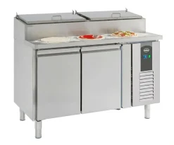 Pizzakühltisch, 2 Türen, 1360x700x1085mm