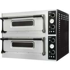 Pizzaofen 2 Kammer für 6+6 Pizzen Ø-32cm, 975x1214x745mm