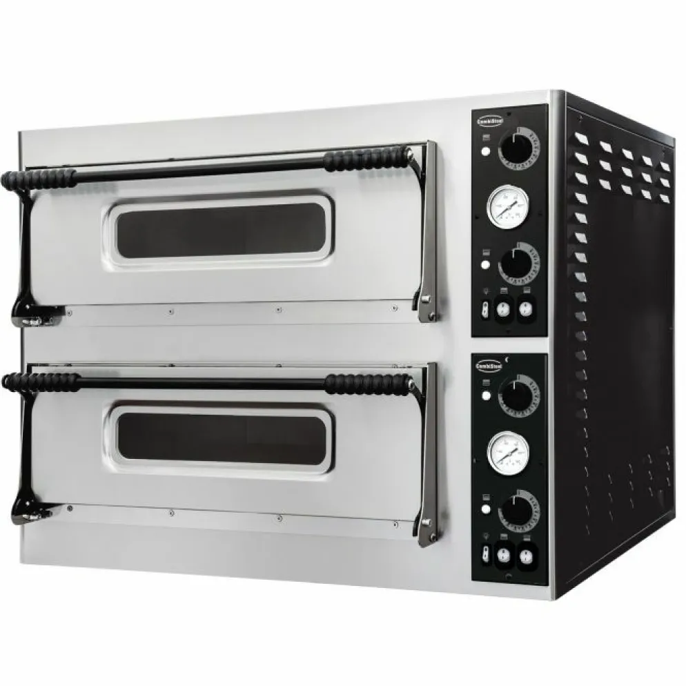 Pizzaofen 2 Kammer für 4+4 Pizzen Ø-32cm, 975x924x745mm