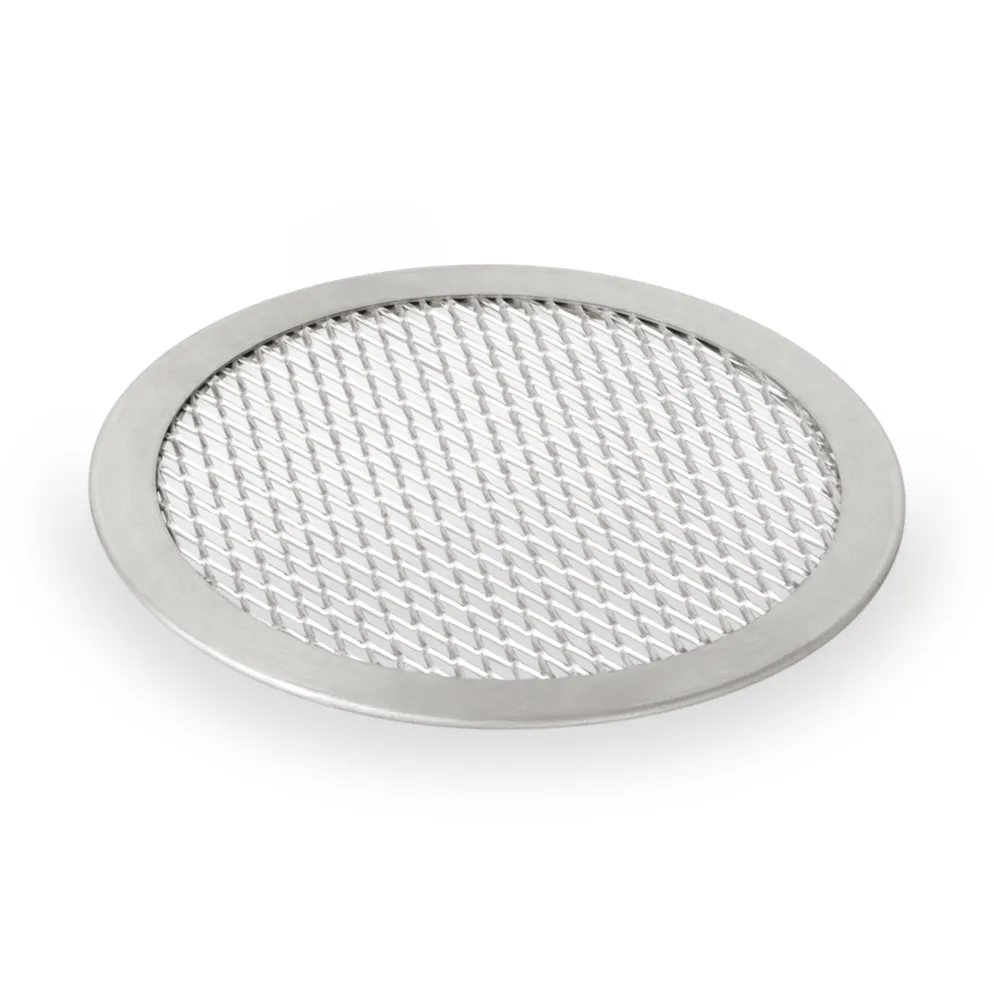 Pizza Screen Set, Ø 45 cm, Perforierung 8 x 4 mm, Set á 10 Stück, Aluminium