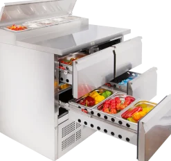 Pizzatisch Belegstation KBS 264, 4 Schubladen
