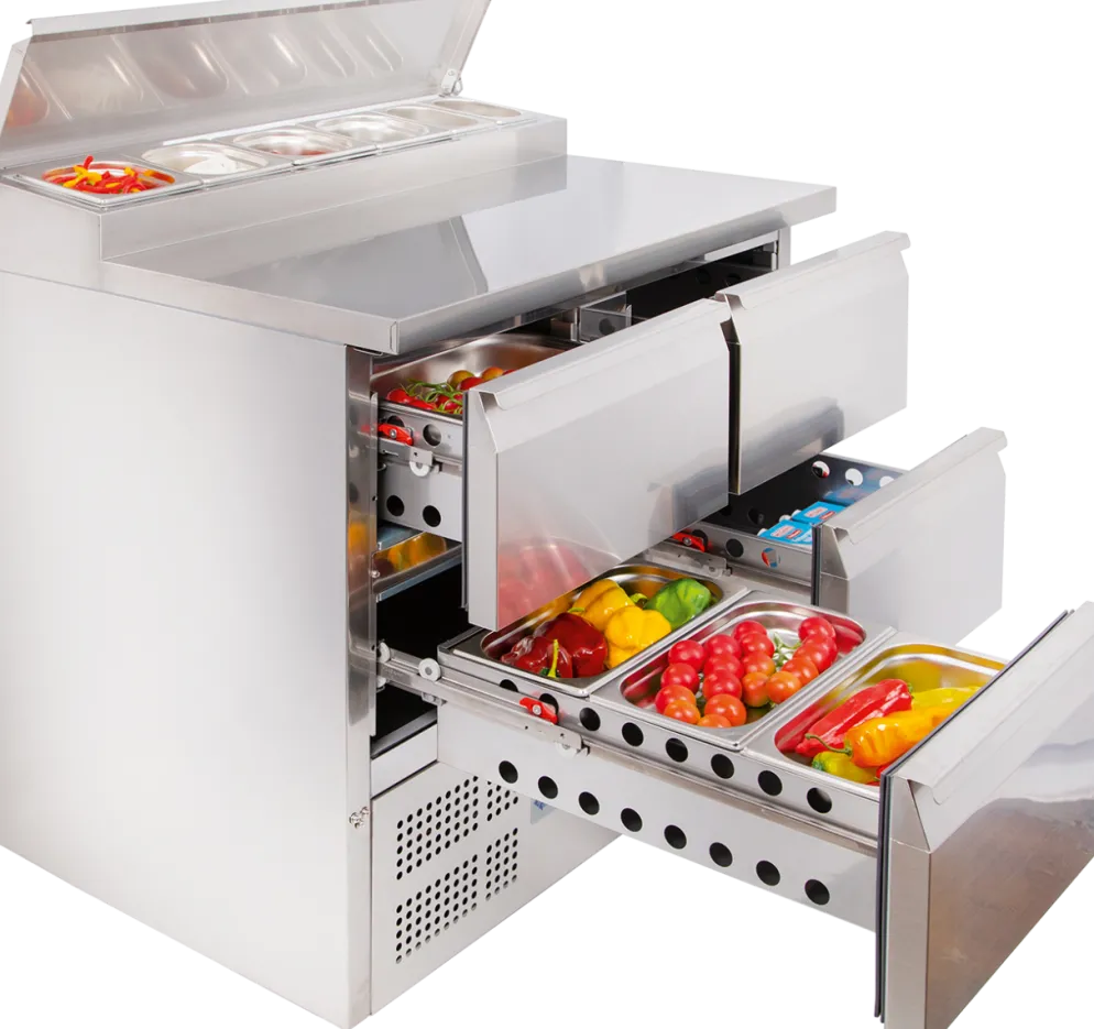 Pizzatisch Belegstation KBS 264, 4 Schubladen