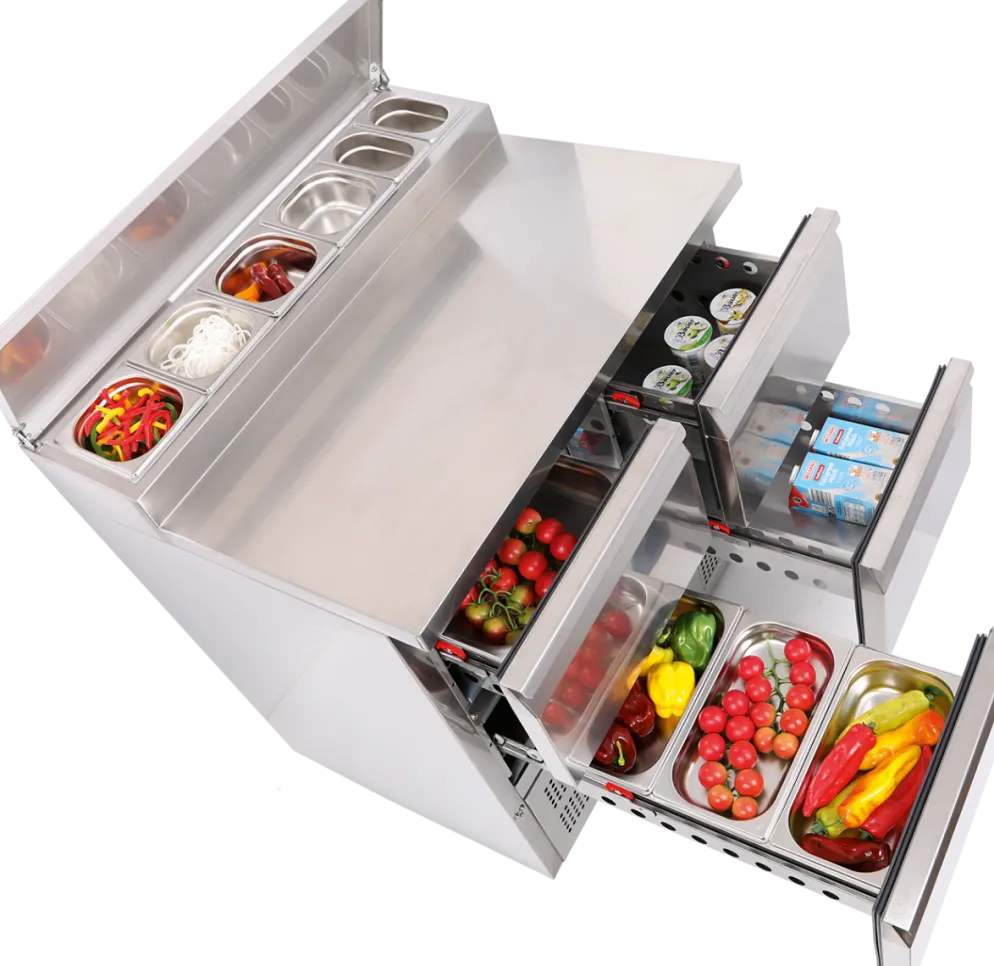 Pizzatisch Belegstation KBS 264, 4 Schubladen