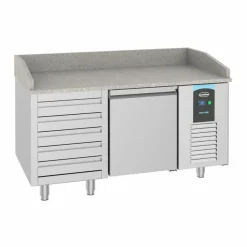 Pizzatisch Pro Line – 1 Tür, 5 Schubladen, 380 Liter, Breite 1550mm