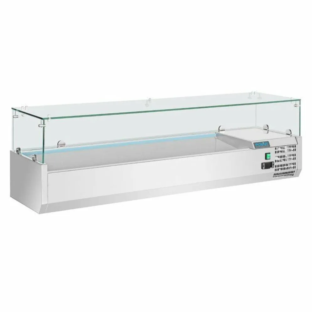 POLAR Aufsatzkühlvitrine für 5x GN1/3 und 1x GN1/2, 1500mm