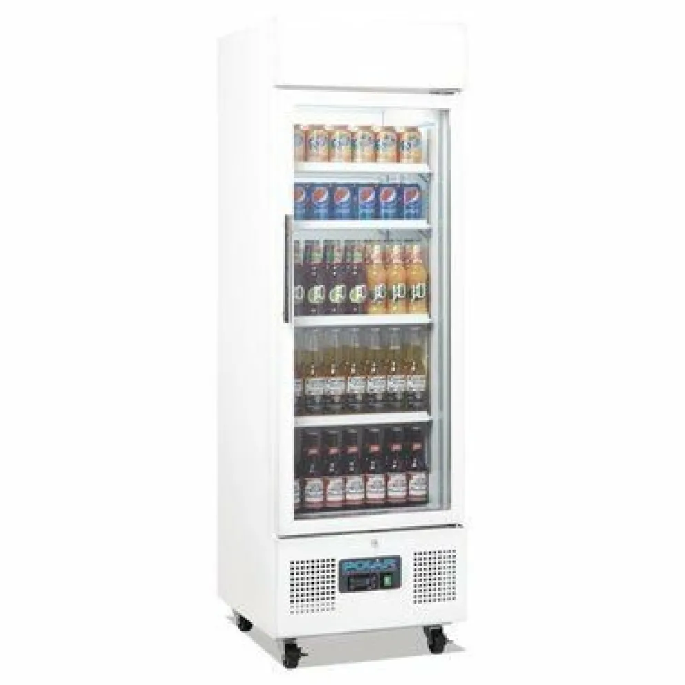 Polar Display Glastür Kühlschrank 336L, 62x57x198,2 cm
