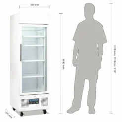 Polar Display Glastür Kühlschrank, 218L, 53x57,5x169,2cm