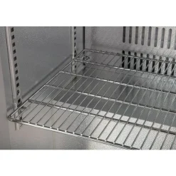 POLAR Edelstahl Barkühlschrank mit 2 Klapptüren 208L