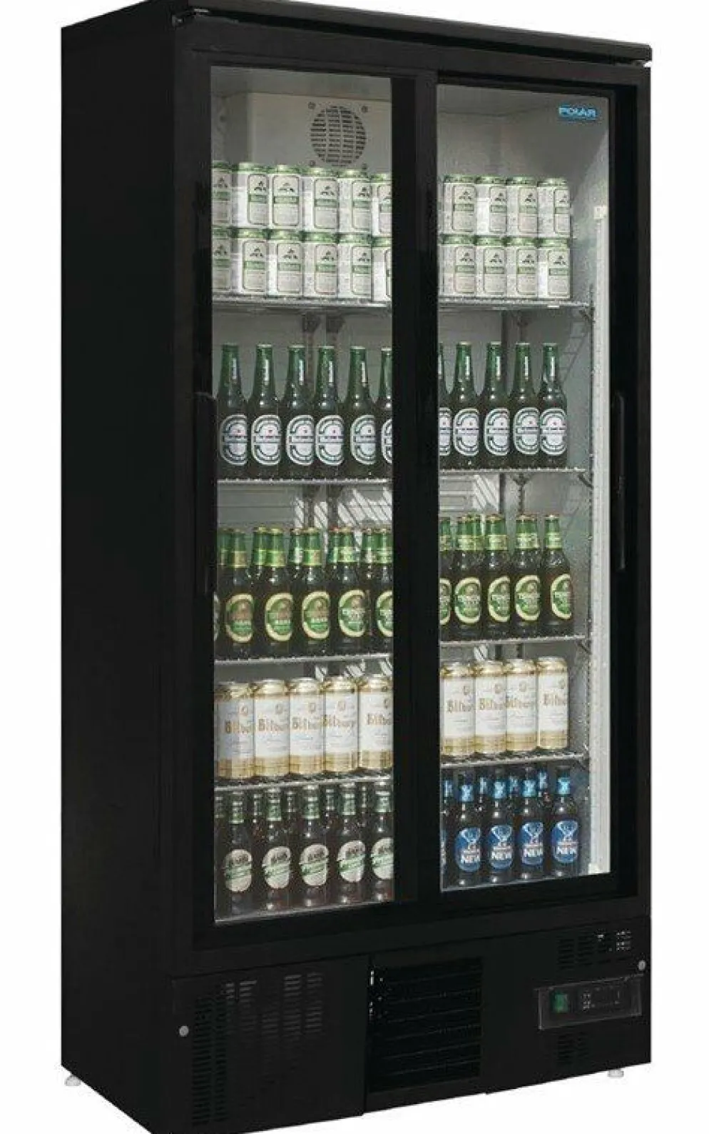 POLAR Flaschen-Kühlschrank 2 Schiebetüren, 920x514x1880 mm