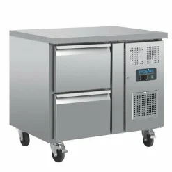 POLAR GN-Kühltisch mit 2 Schubladen 124L, 925x700x860 mm