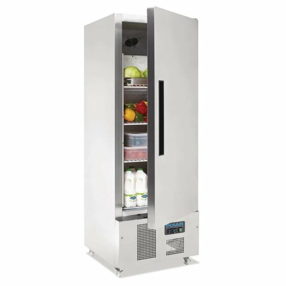 POLAR Kühlschrank Edelstahl 440L, 685x710x1950 mm