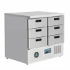 POLAR Kühltisch mit 6 Schubladen 240L, 903x700x880mm - GN1/1