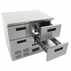 POLAR Kühltisch mit 4 Schubladen 240L, 900x700x880 mm