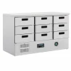 POLAR Kühltisch mit 9 Schubladen 368L, 1365x700x880mm