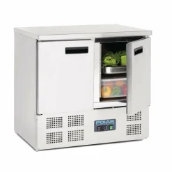 POLAR Kühltisch 2-türig 240 Liter, 900x700x880 mm