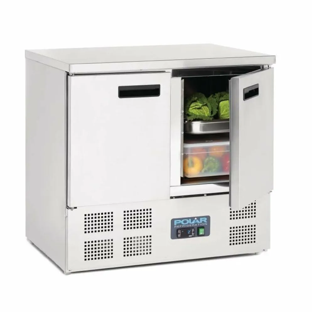 POLAR Kühltisch 2-türig 240 Liter, 900x700x880 mm