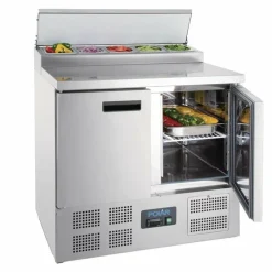 POLAR Pizzakühltisch Saladette 2-türig 254L