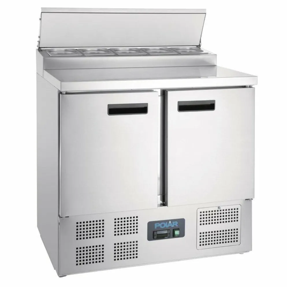 POLAR Pizzakühltisch Saladette 2-türig 254L