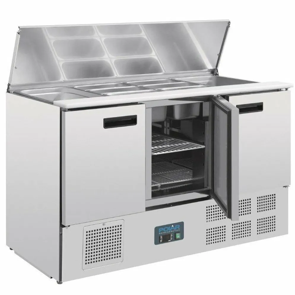 POLAR Saladette 368 Liter, 3-türig 1370x700x885 mm