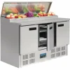POLAR Saladette und Pizzatisch 390 Liter, 1370x700x1010 mm