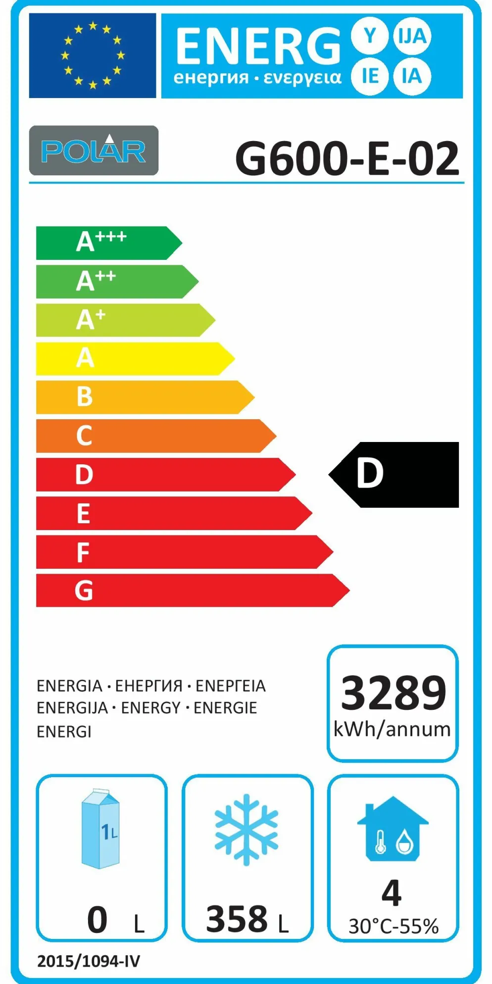 POLAR Tiefkühltisch 3-türig 417L