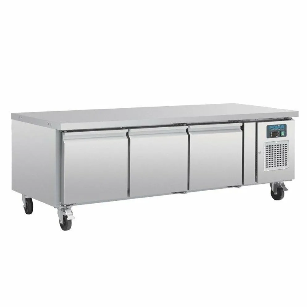 POLAR 3-türiger GN-Kühltisch 317L, 1795x700x650 mm