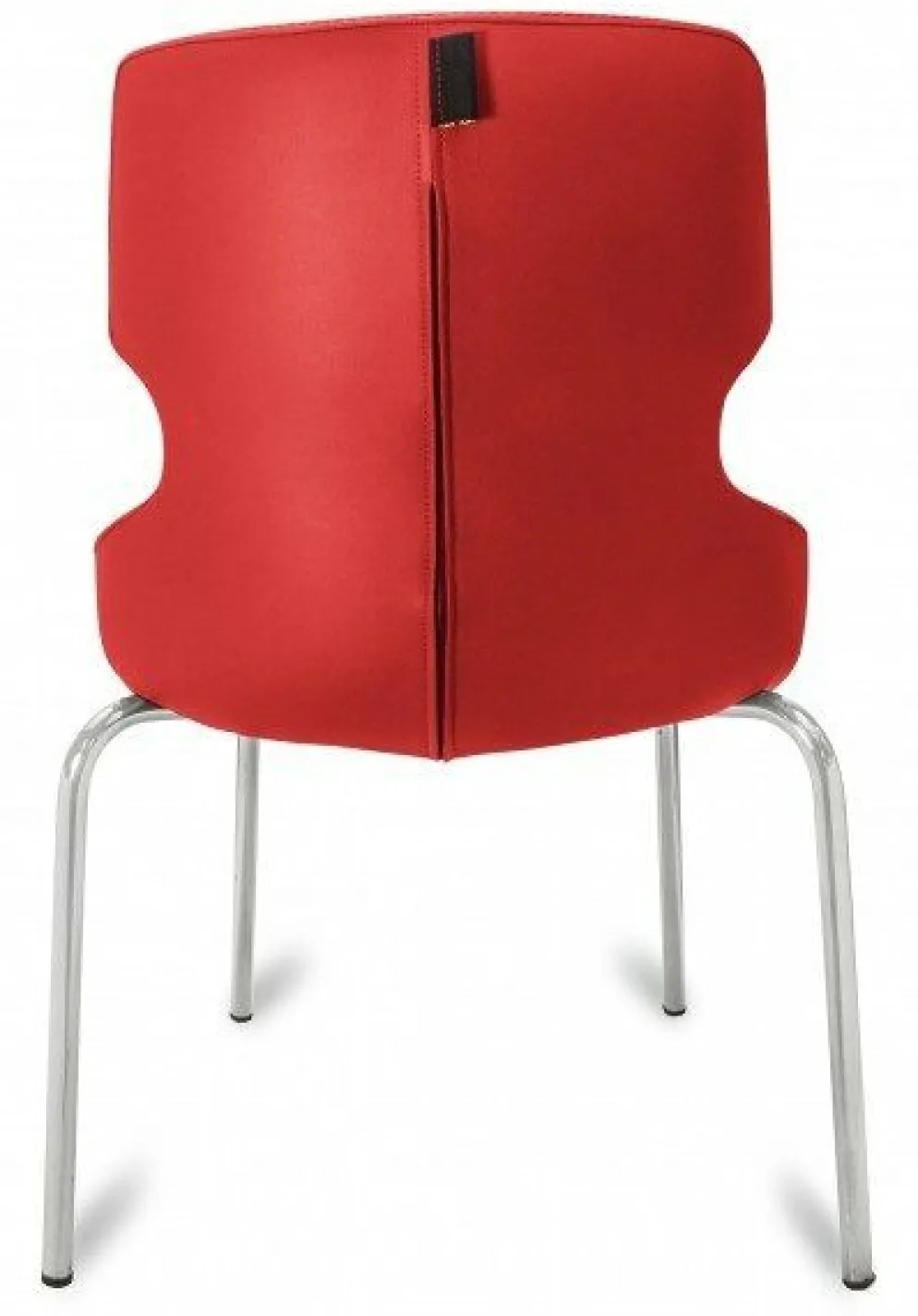 Polsterstuhl Donna rot, Metallfüße