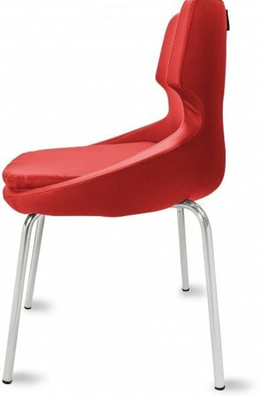 Polsterstuhl Donna rot, Metallfüße