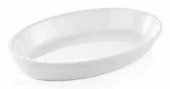 Porzellan Auflauf Backform, 22 x 13,5 x 4 cm, weiss