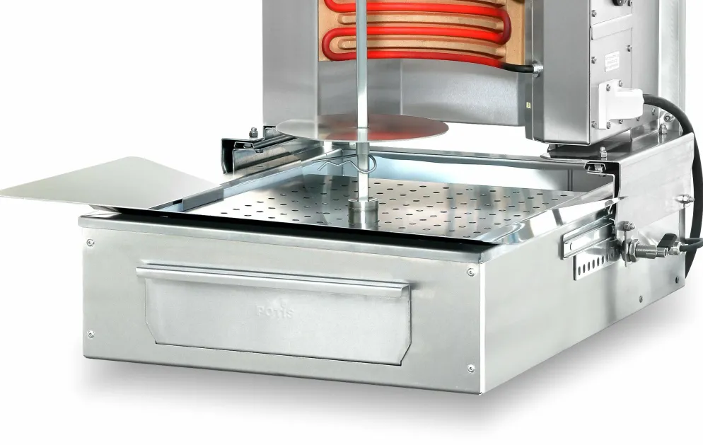 POTIS F E2 Elektro Gyrosgrill Dönergrill Kebabgrill 30 kg, Höhe 840 mm - Motor unten -