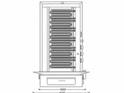 POTIS F E3 Elektro Gyrosgrill Dönergrill Kebabgrill 50 kg, Höhe 1040 mm - Motor unten