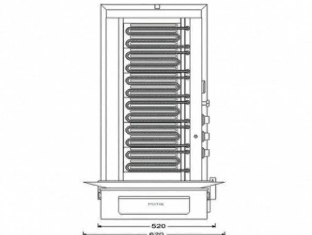 POTIS F E3 Elektro Gyrosgrill Dönergrill Kebabgrill 50 kg, Höhe 1040 mm - Motor unten