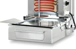 POTIS F E3 Elektro Gyrosgrill Dönergrill Kebabgrill 50 kg, Höhe 1040 mm - Motor unten