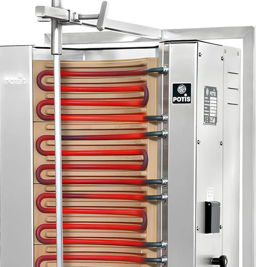 POTIS F E3 Elektro Gyrosgrill Dönergrill Kebabgrill 50 kg, Höhe 1040 mm - Motor unten