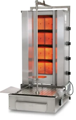 POTIS F GD4 Gyrosgrill Dönergrill Kebabgrill 70 kg, Motor unten,