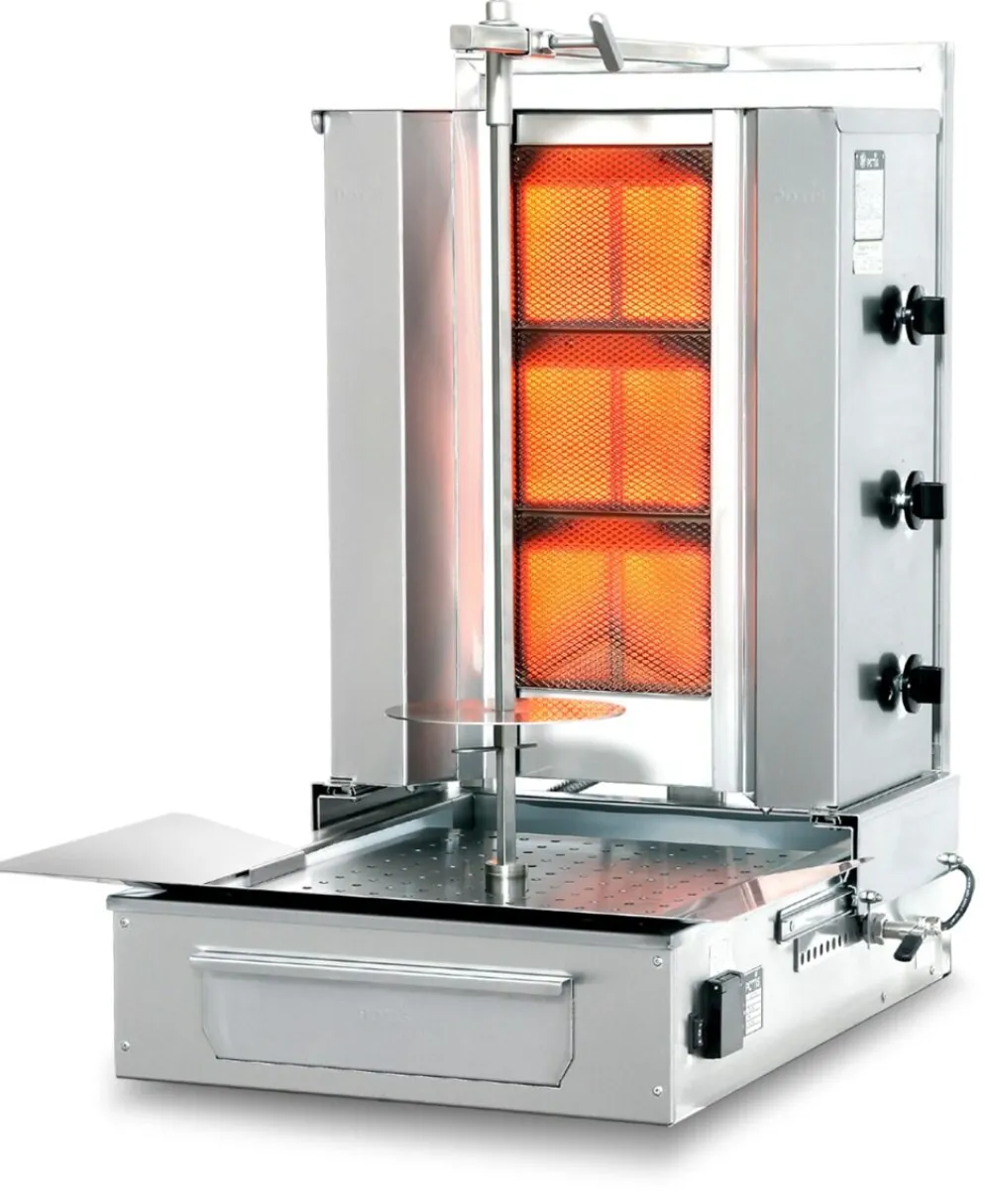 POTIS F GD3 Gyrosgrill Dönergrill Kebapgrill 40 kg, Motor unten, "ERDGAS"
