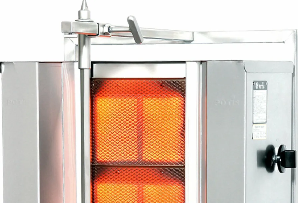 POTIS F GD3 Gyrosgrill Dönergrill Kebabgrill 40 kg, Motor unten, "PROPANGAS"
