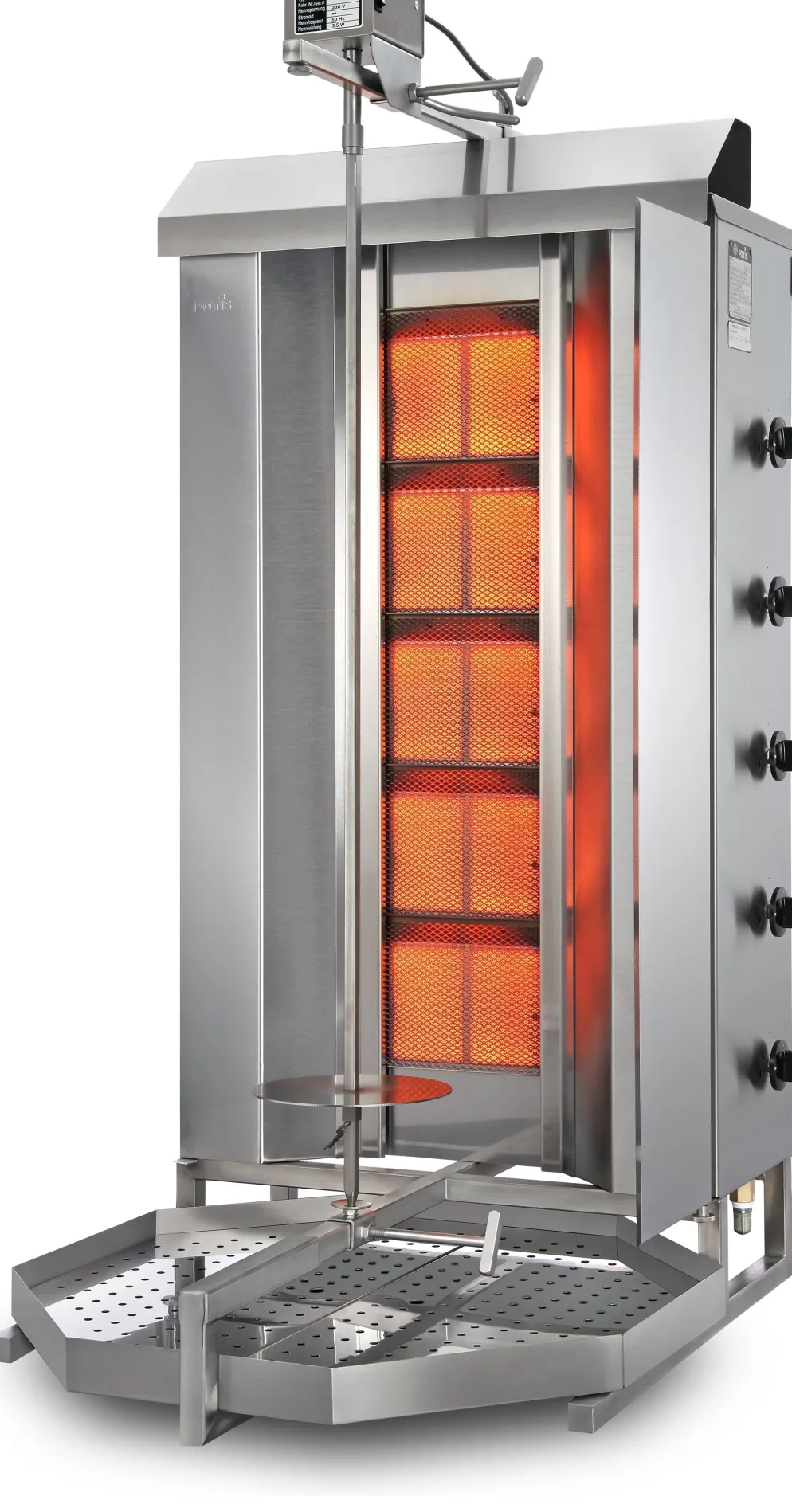 POTIS GD5 Gyrosgrill Dönergrill Kebabgrill 120 kg, "PROPANGAS"