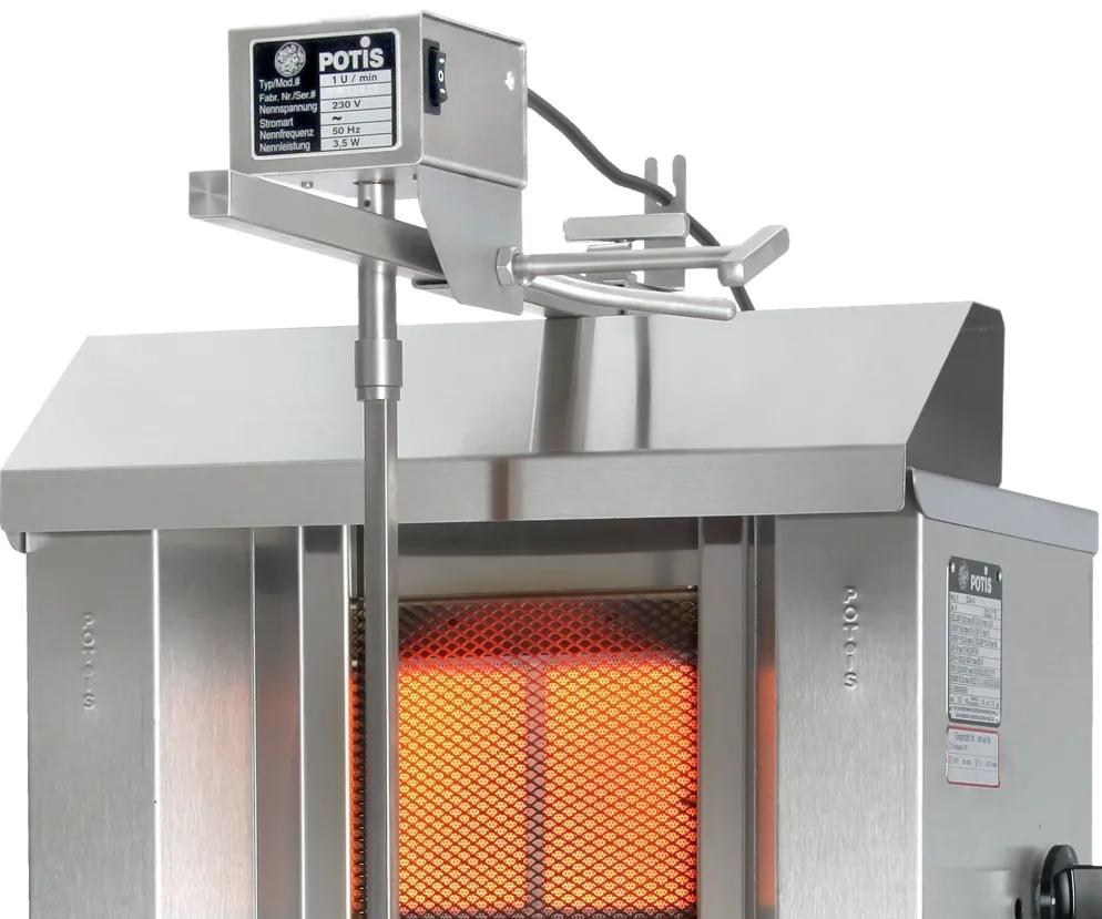 POTIS GD4 Gyrosgrill Dönergrill Kebabgrill 70 kg, "ERDGAS"