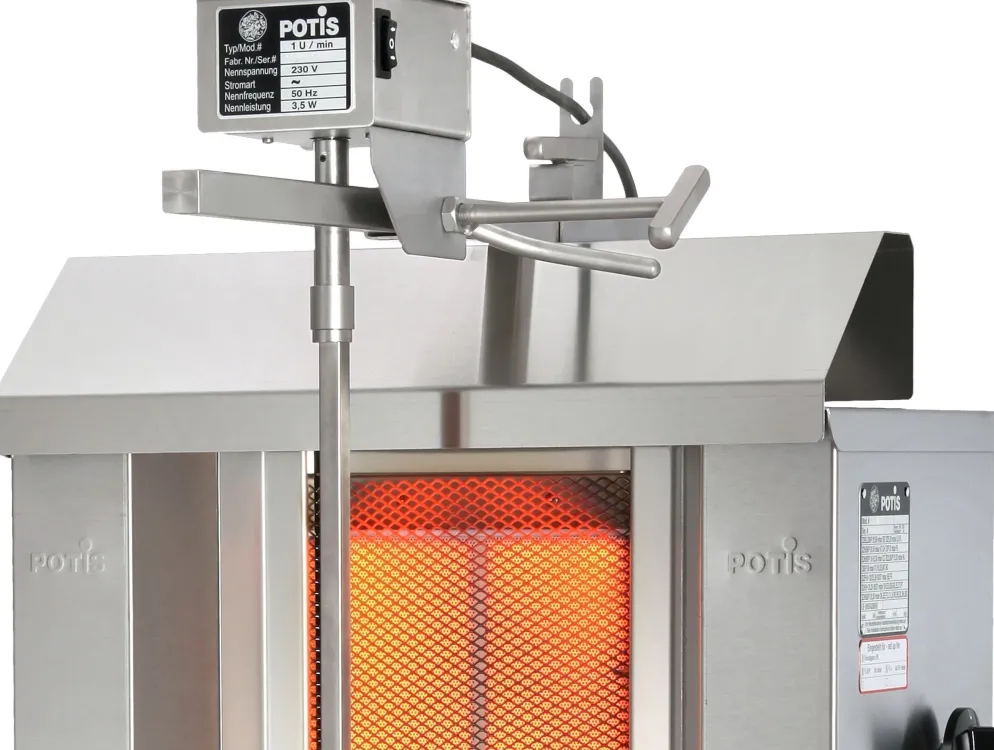 POTIS GD3 Gyrosgrill Dönergrill Kebabgrill 40 kg, "PROPANGAS"