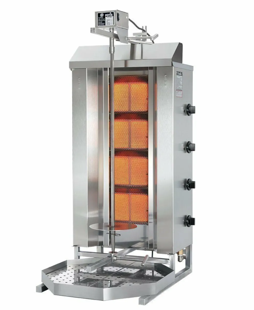 POTIS GD4 Gyrosgrill Dönergrill Kebabgrill 70 kg, "PROPANGAS"