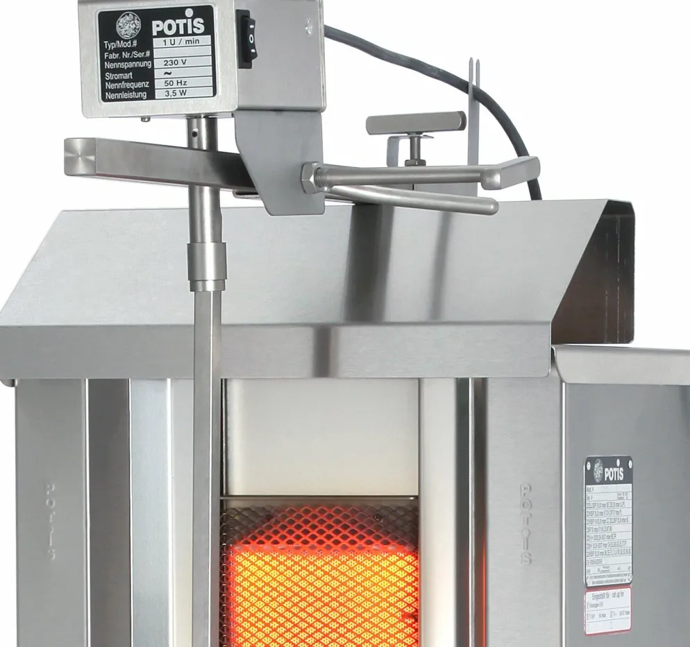 POTIS GD2 Gyrosgrill Dönergrill Kebabgrill 30 kg, "ERDGAS"