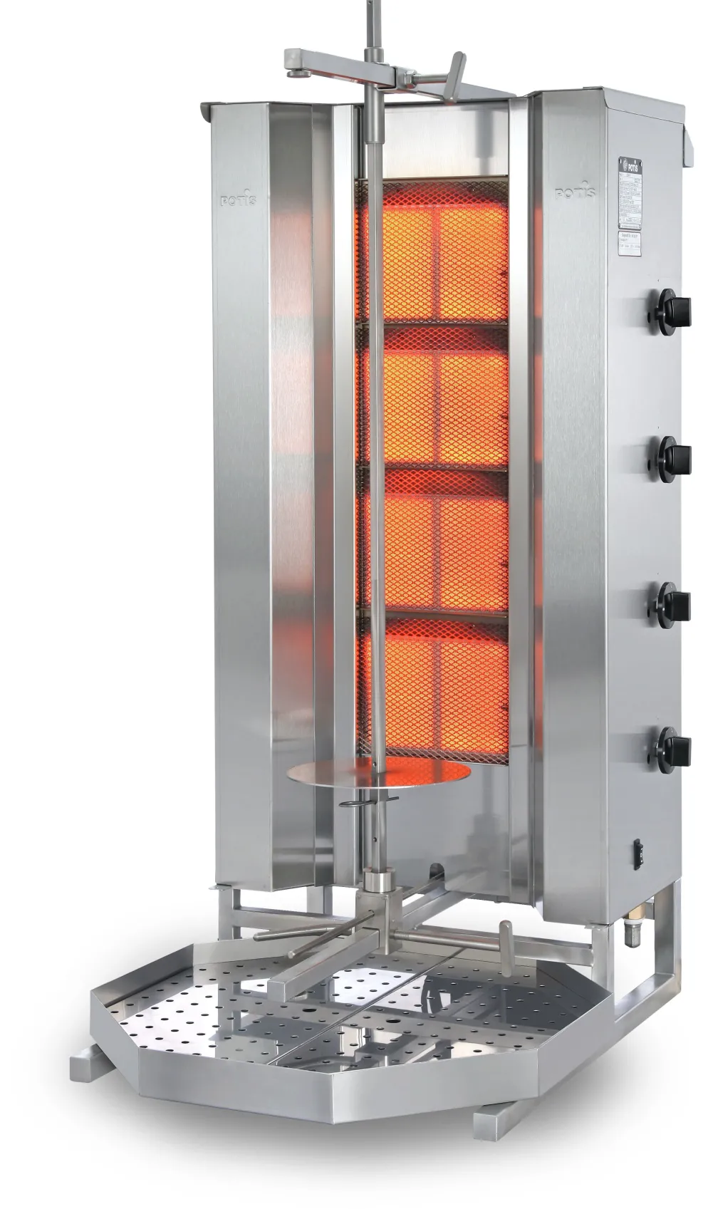 POTIS MUGD4 Gyrosgrill Dönergrill Kebabgrill 70 kg, "PROPANGAS"