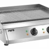 Profi-Grillplatte gerillt | Edelstahl | 2 Zonen | SARO FRY TOP GH610R