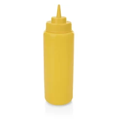 Quetschflasche Set, Ø 8 cm, 0,95 Liter, gelb, Set á 6 Stück, Polyethylen